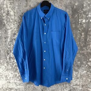 Van Heusen Sz L 16-16.5 Classic Fit Striped Casual Button Shirt Blue Long Sleeve